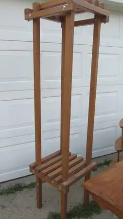 tall modern plant stand, 73 tall and 18 wide