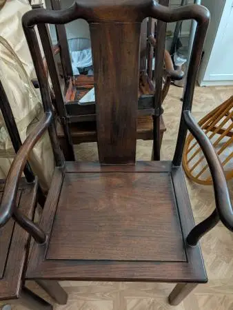 Asian style solid wood chairs in excellent condition