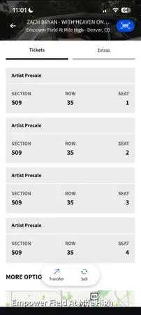 4 tickets to Zach Bryan