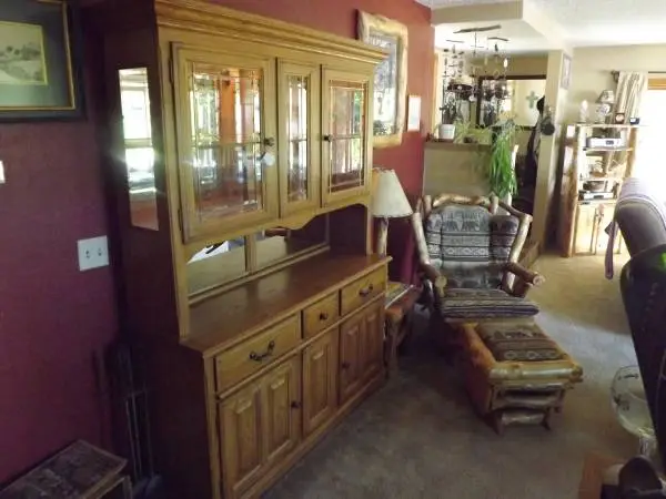 Solid Wood Lighted China Cabinet