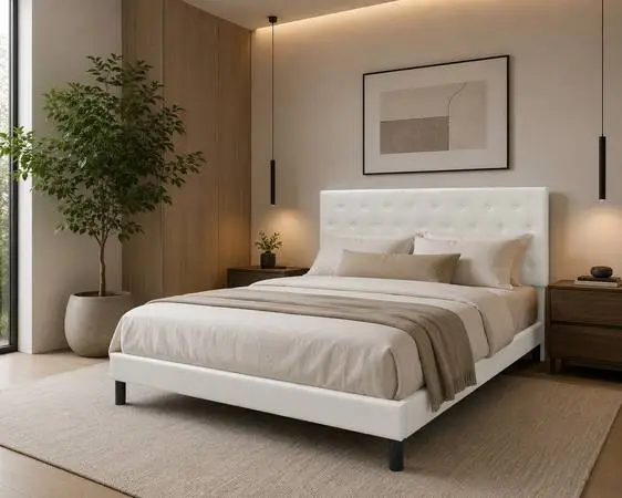 MODERN TUFTED UPHOLSTERED FULL-SIZE BED FRAME 🤩