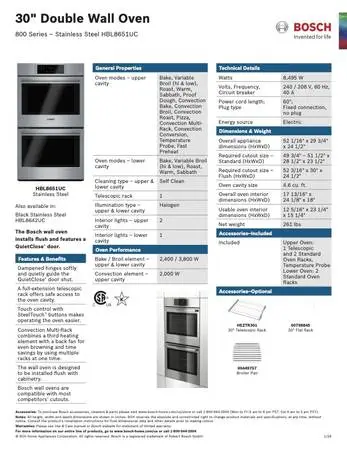 Bosch Double Oven HBL8651UC/03