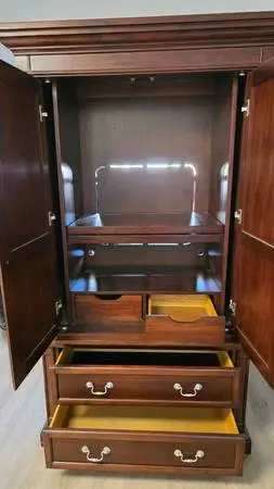 Large Custom TV Cabinet, real wood (reduced)