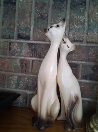 Mid century cat figurines