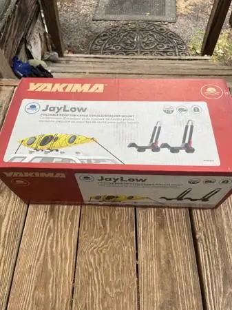 NEW YAKIMA JAYLOW #8004073 J-Style Fold Down Kayak Racks