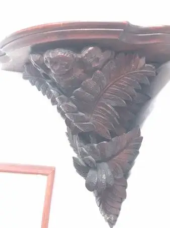 Antique Walnut carved 18” wall shelf  Reduced $350$200. (Estate Sale)