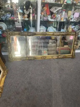 Antique gold gilt framed mantle mirror
