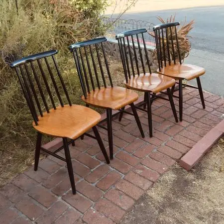 4 c1960 IImari Tapiovaara Artek MCM “Fannet” Dining Chairs