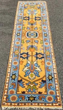 OUSHAK HAND KNOTTED RUNNER, NEW, 2.6 x 8.0