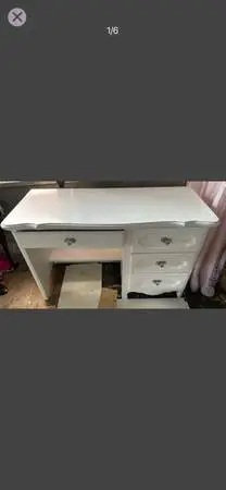 Elegant French Provincial white desk student kid’s desk modern L48”*D20”*H