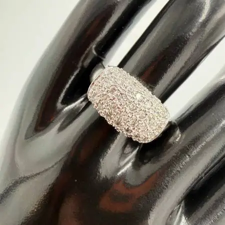 Sterling Silver CZ Rectangle Ring Size 9