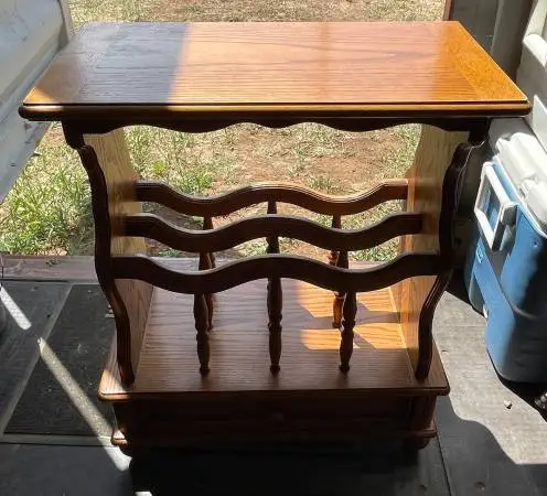 Side tables with magazine holder