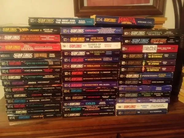 Star Trek The Next Generation 46 Paperback Books, 2 Hard Cover Books