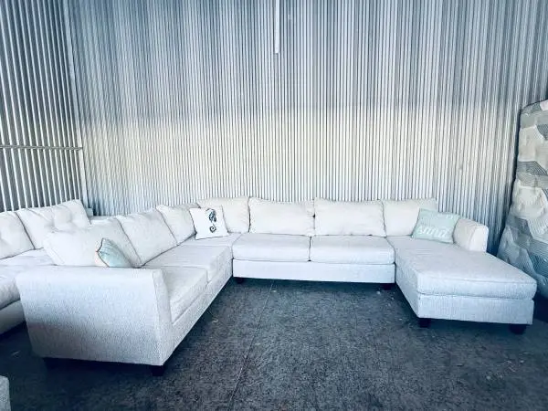Contemporary Coastal Upscale Robb and Stucky Sectional Sofa