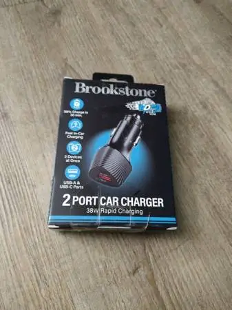 Brookstone 2 Port Car Cellphone Charger For Sale