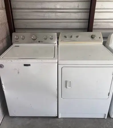 White Maytag Washer And Electric Dryer