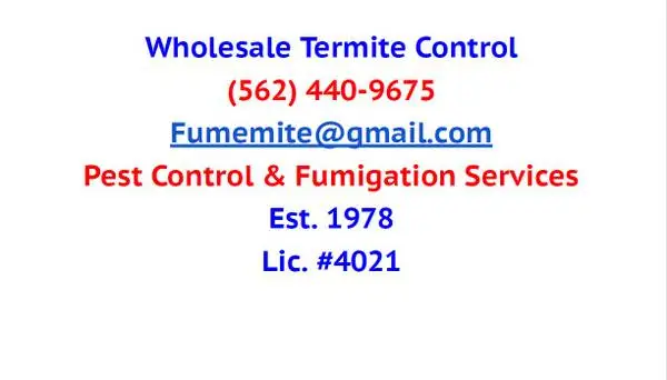 Got bugs? Call Wholesale Termite, Pest Control & Fumigation Services