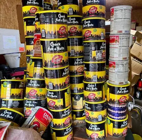 Chock full oNuts Coffee Cans