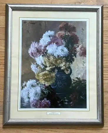 Dahlias By Albert De Lavault