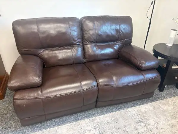 Leather Loveseat- Power Recliner