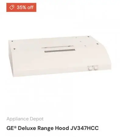 GE® Deluxe Range Hood JV347HCC