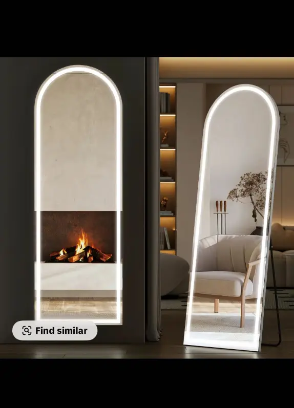 arched mirror full length LED lighting 3 tones 20”x63”