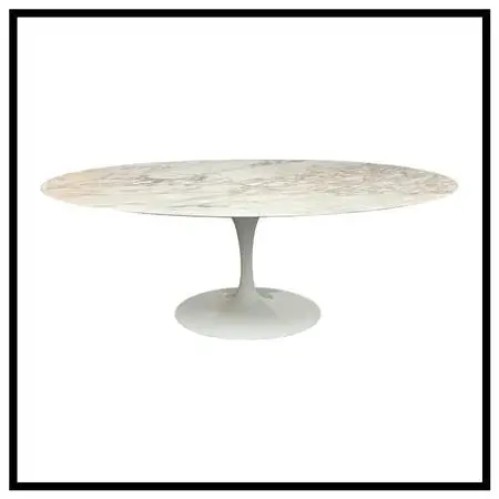 Eero Saarinen For Knoll 50th Anniversary Oval Marble Tulip Dining Tabl