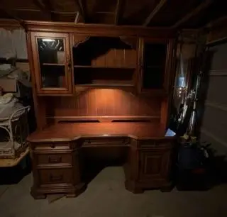 Wooden Desk with Hutch for sale