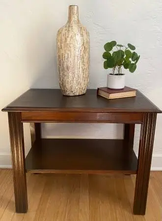 Vintage 2-Tier Wood End/Side Table By Barton Furniture Co