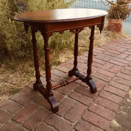 1860s-70s Civil War era sm walnut Writing Desk/Table