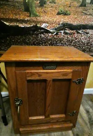 Old fashioned ice box cabinet