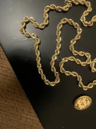 Gold plated gold rope from 1980s