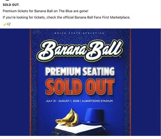 Banana Ball World Tour Tickets - Second Row Between First and Home!!