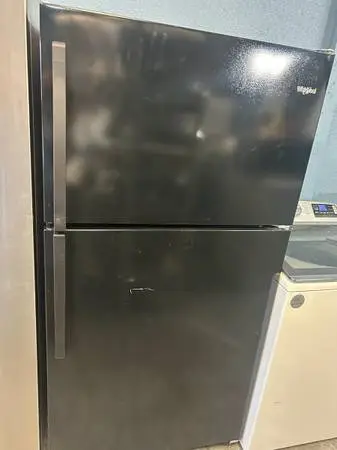 Ice Cold - Black Whirlpool Top Freezer Refrigerator