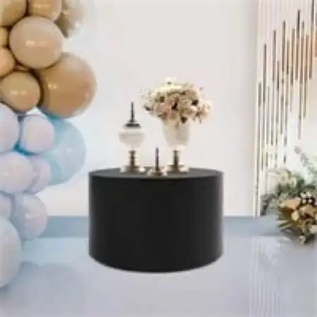 Black Round Iron Table Stand (New In Box)