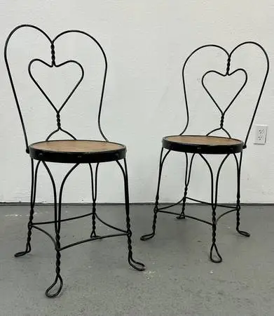 Vintage Ice Cream Parlor Chair TWO Cafe Dining Chairs $95 Each