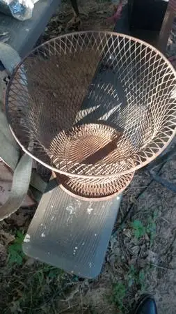Very old antique trash can