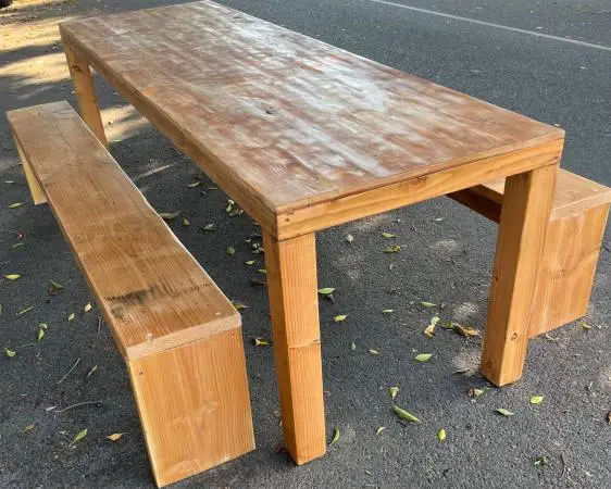 Dining table and Benches-  Patio or Indoors