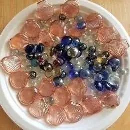 Crafting & Decor Dream Lot: Glass Gems, Shell Beads, & Cats Eye Marbl