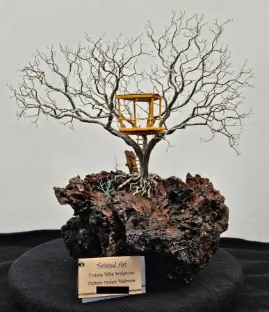 Fortress Copper Wire Tree Sculpture