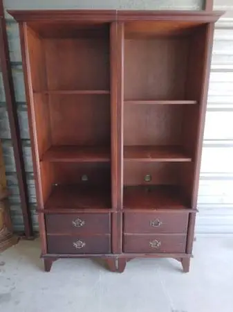 Vintage Display Shelves with Drawers