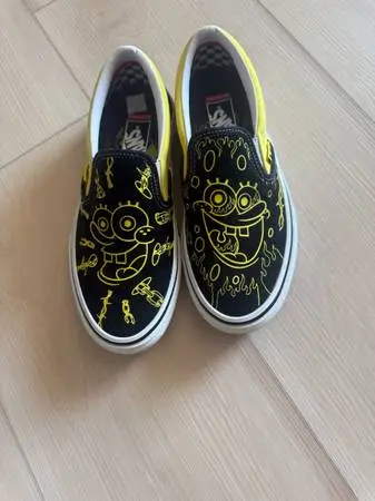 Vans x Spongebob Squarepants Skate Slip on Shoes Mens Size 7.5