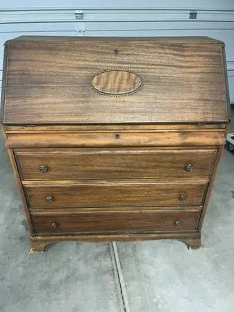Antique slant topped secretary desk