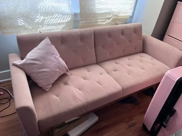 Pretty Pink couch futon