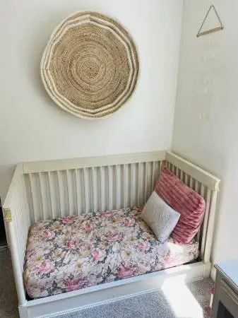 Restoration Hardware Airin Spindle Toddler Bed + Crib