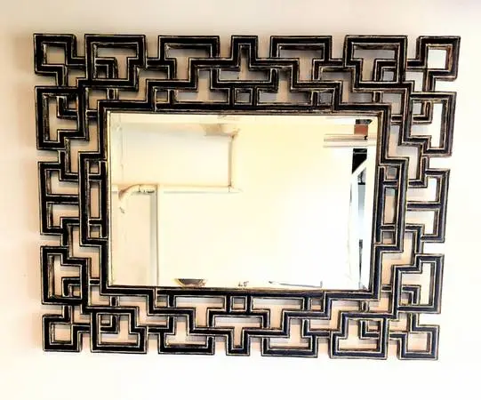 Bombay Company Antique Gold Asian-Inspired Beveled Mirror