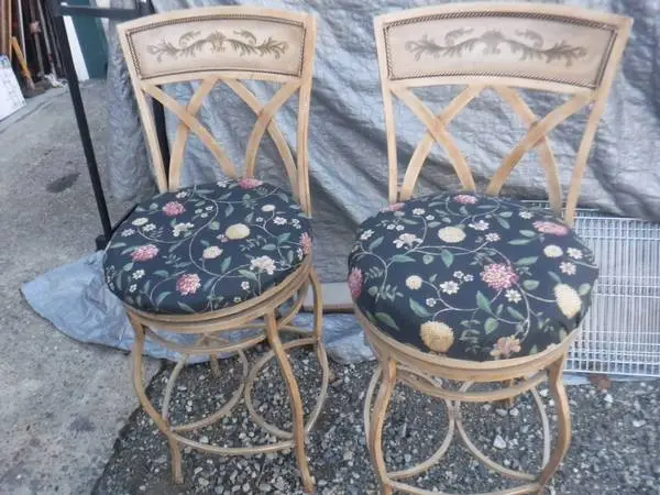 2 Tall Bar Chairs New Seat Covers with Seats 27 High