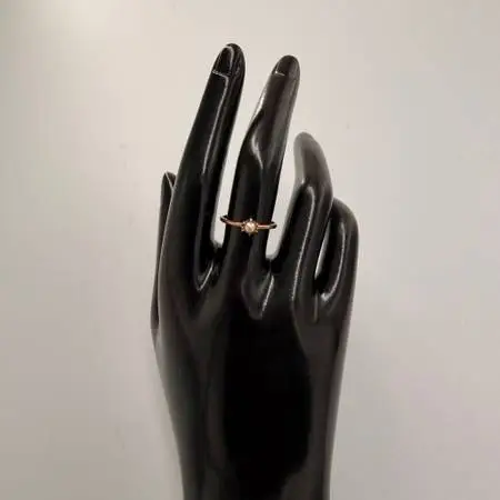 10k Gold Vintage Solitaire Pearl Ring Broken Band As Is