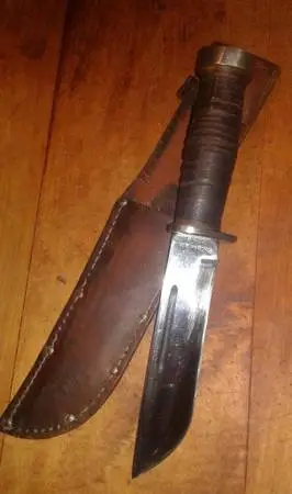 Knives: WW2 Military Issue Cattaraugus 225Q Knife Extra Thick 6 Blade