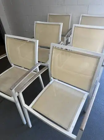 Patio chairs stackable six all $ 99